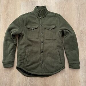 Old Navy Green Quilted Fleece‎ Full Snap Jacket Men's Size Large